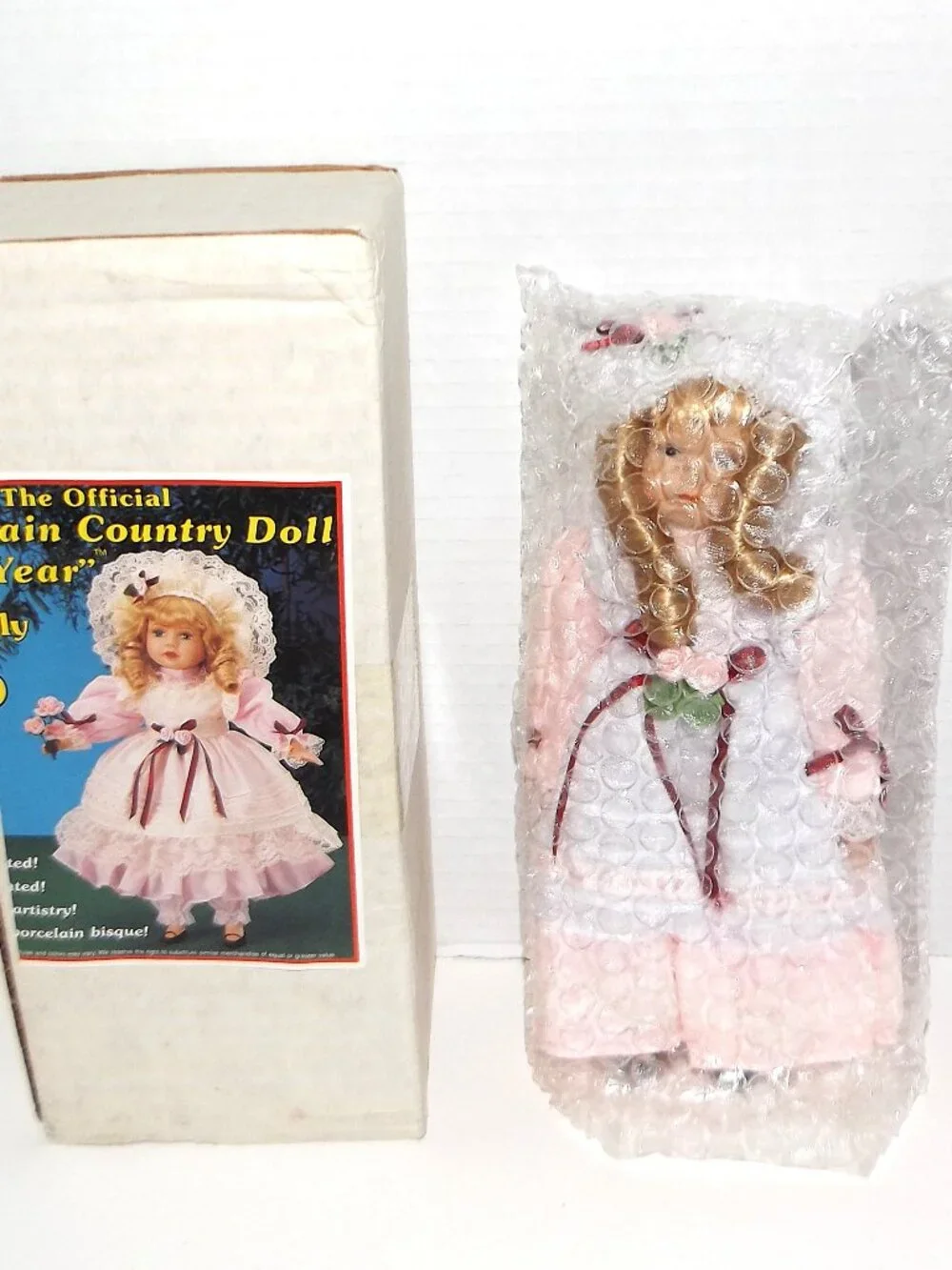 1990s Peabody & Wright 8” Porcelain County Doll of the Year 48821 New Other